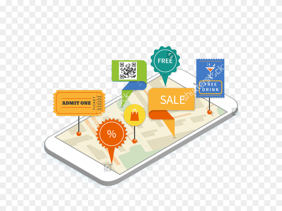 Stock Vector Mobile Marketing And Personalizing Smartphone Marketing Vector Images, Terminal, Qr Code, Airport Png
