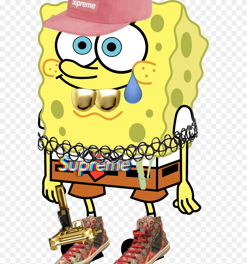 Stock Vector Rapper Spongebob Squarepants Spongebob, Clothing, Footwear, Shoe, People Free Png