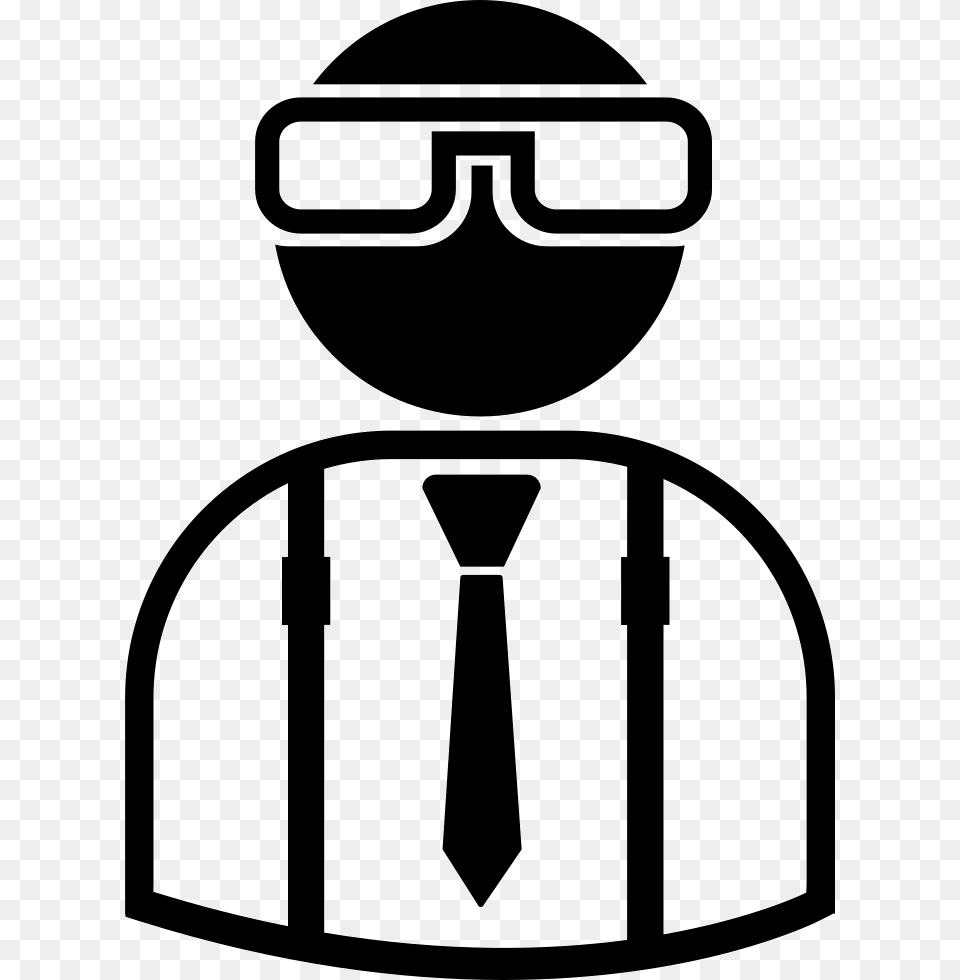 Stockbroker Wearing Glasses Suit And Tie Comments Corredor De Bolsa, Accessories, Formal Wear, Necktie, Stencil Free Png Download