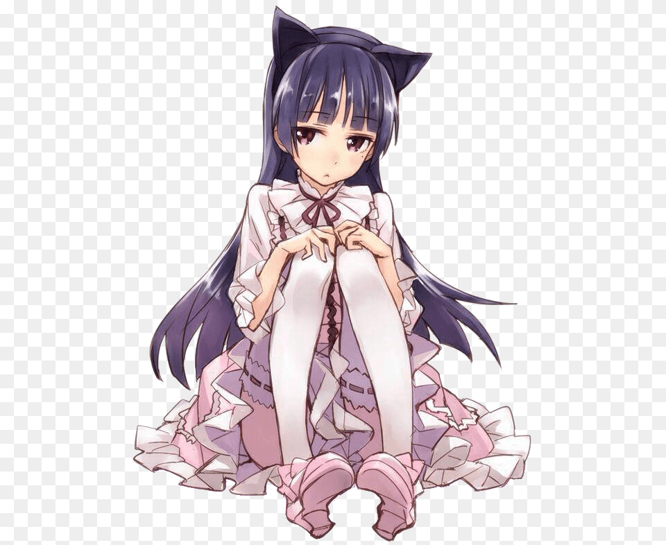 Stocking Drawing Anime Girl Kuroneko Gokou Ruri Render, Book, Comics, Publication, Baby Free Transparent Png