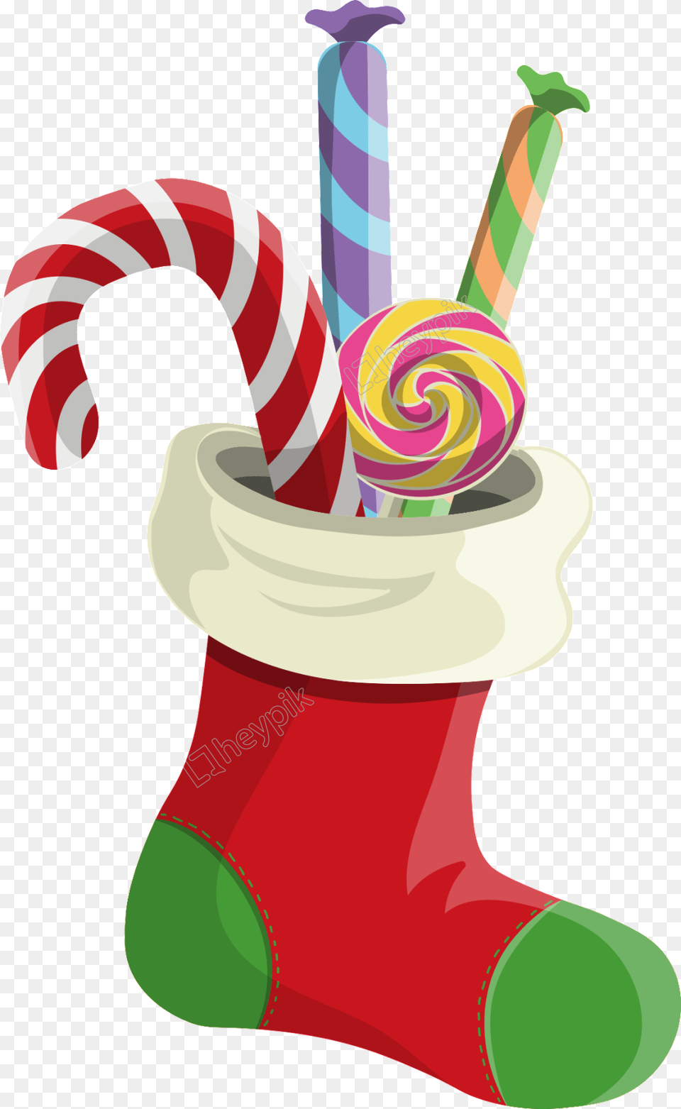 Stocking Vector Animated Christmas Socks Vector, Sweets, Food, Candy, Festival Free Png