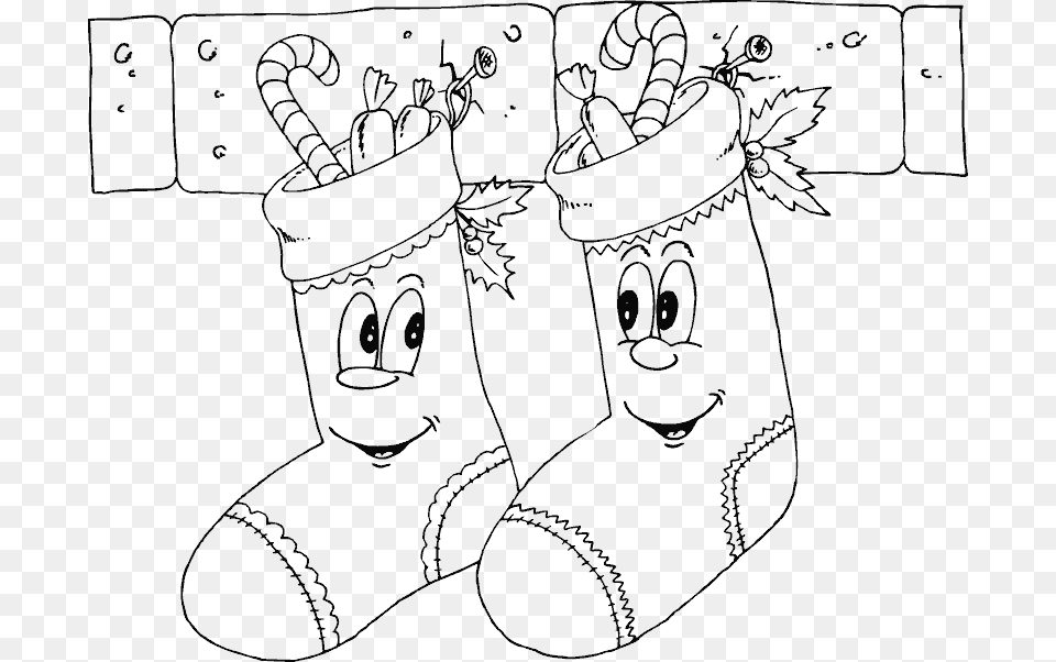 Stockings Christmas Stockings Coloring Pages, Christmas Decorations, Festival, Clothing, Hosiery Free Png Download