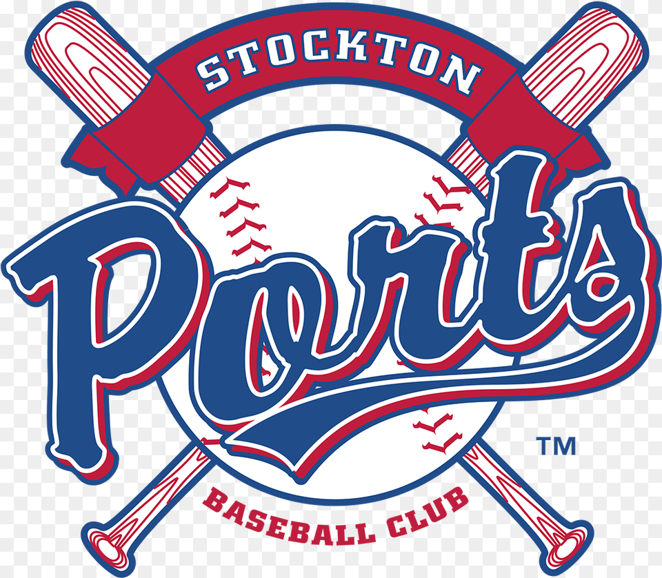 Stockton Ports Logo California League Milb Teams, People, Person, Baseball, Sport Free Transparent Png