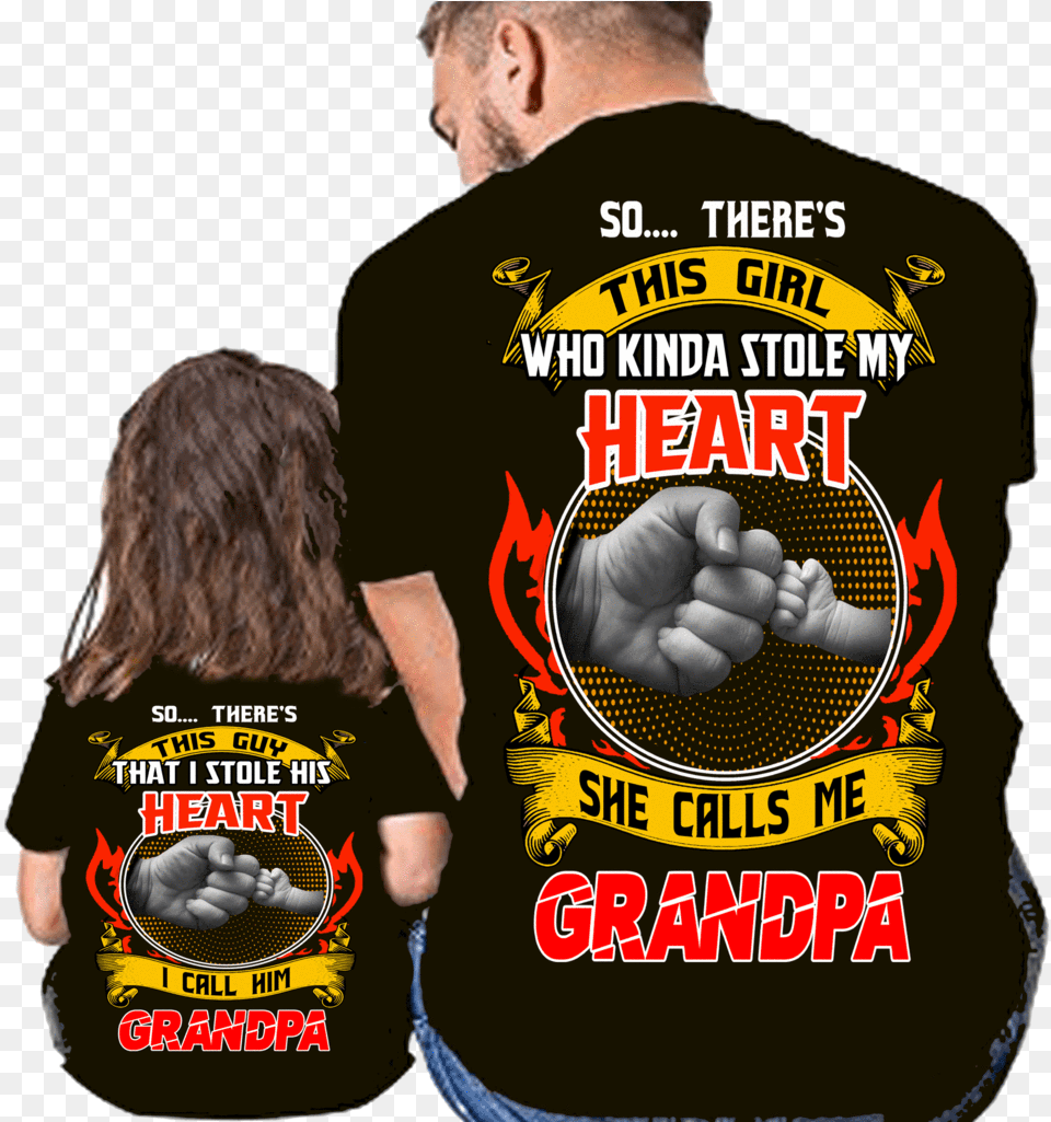 Stole My Heart Grandpa And Granddaughter Grandpa Granddaughter T Shirt, Advertisement, T-shirt, Poster, Clothing Png Image
