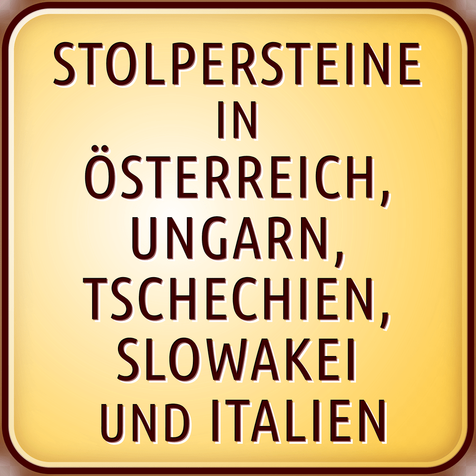 Stolperstein Icon Wikiprojekt Stolpersteine In Sterreich Ungarn Tschechien Slowakei Und Italien Clipart, Text, Book, Publication Free Png