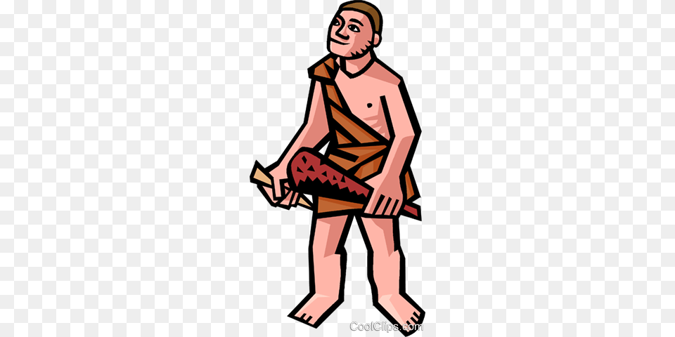 Stone Age Man Royalty Vector Clip Art Illustration, Person, Face, Head Free Png Download