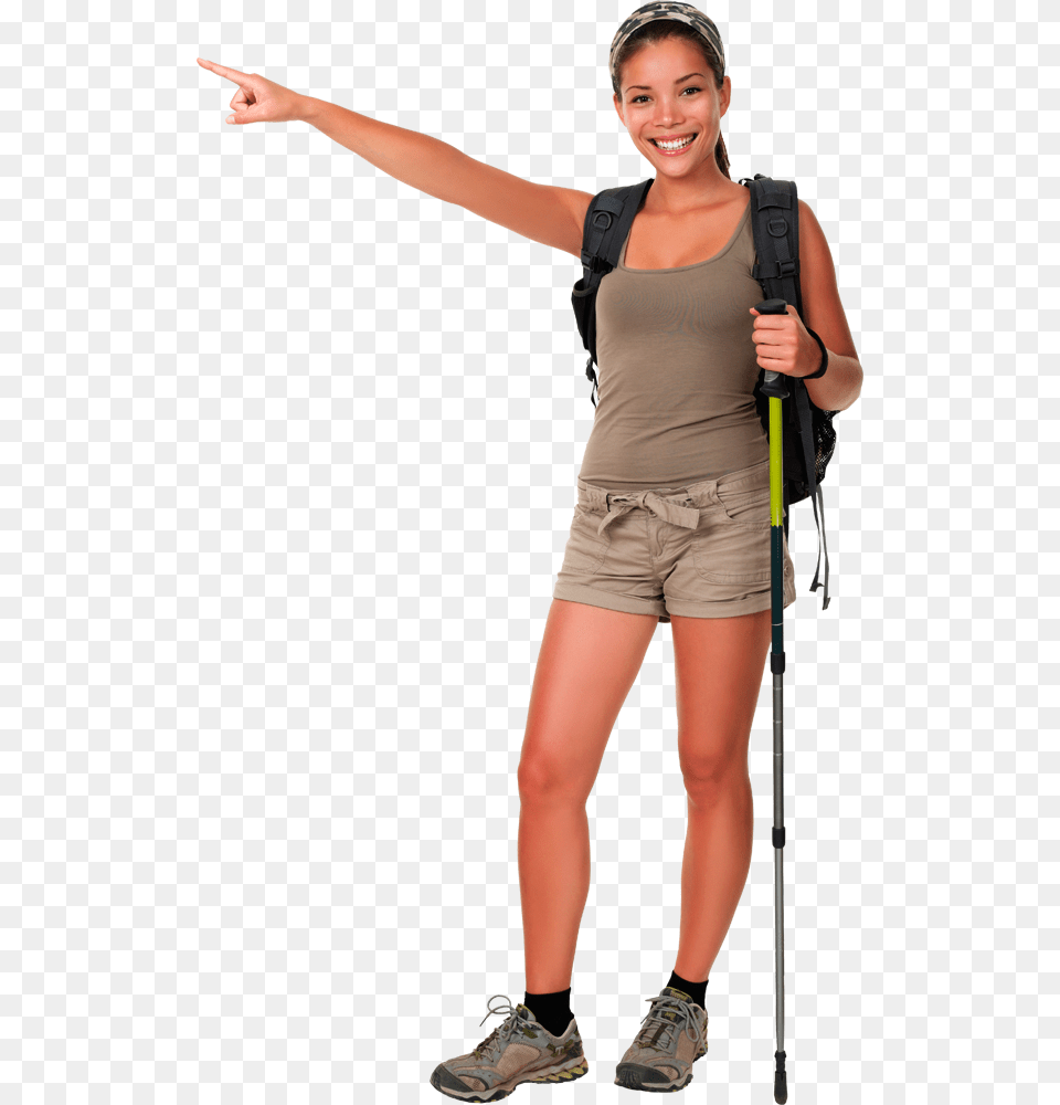 Stone City Full Body Girl Hiker, Shorts, Clothing, Adult, Person Png Image