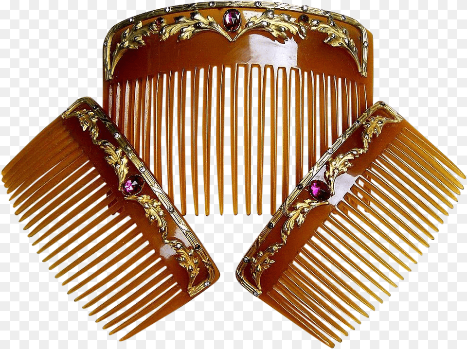 Stone Clip Victorian Hair Bronze, Comb Png