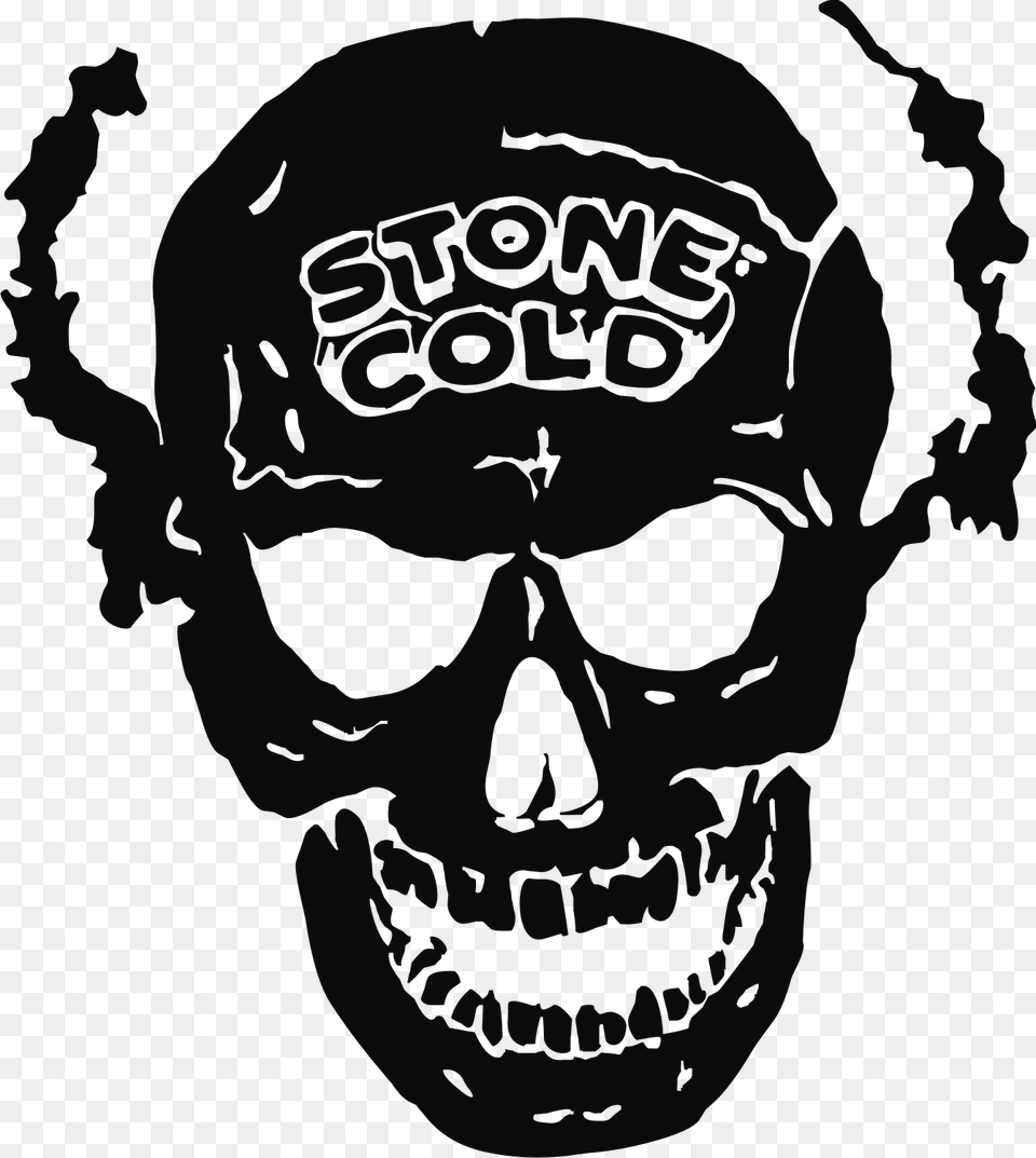Stone Cold Skull Logo By Sofia Sawayn Stone Cold Smoking Skull, Stencil, Baby, Person, Face Png