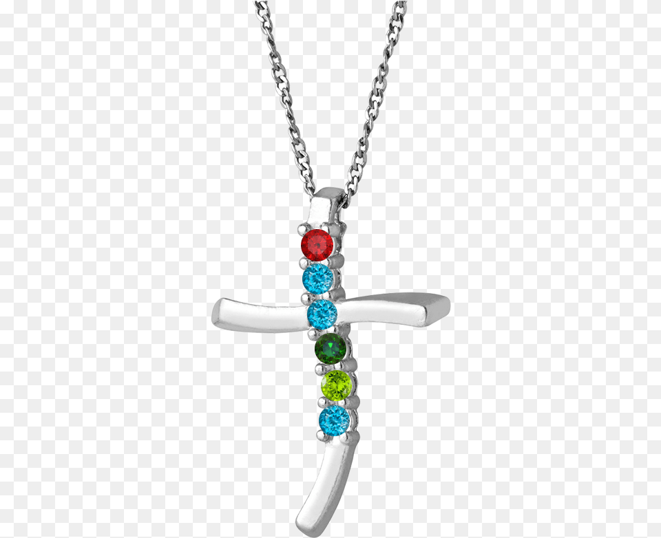 Stone Family Cross Pendant In Sterling Silver Synthetic Necklace, Accessories, Jewelry, Turquoise, Gemstone Free Png