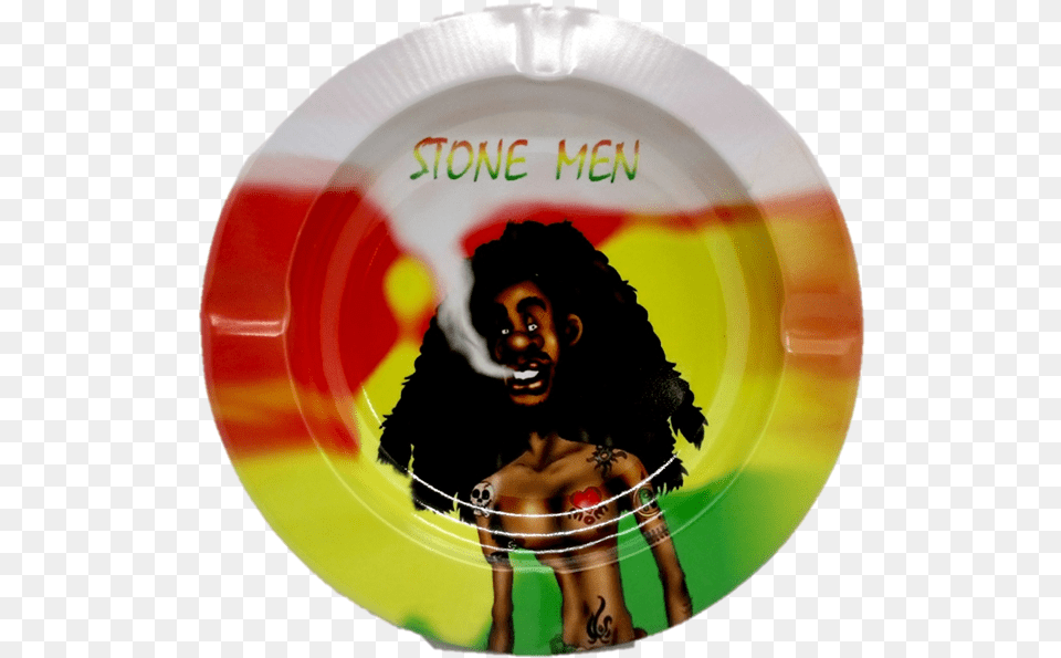 Stone Men Tin Ashtray Circle, Person, Face, Head, Toy Png Image