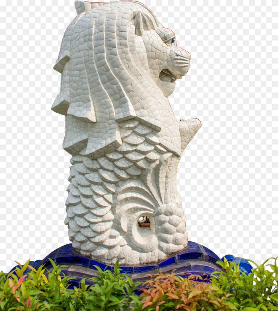 Stone Merlion Statue Material Park Changchun Sentosa Statue, Symbol, Emblem, Art, Adult Png Image