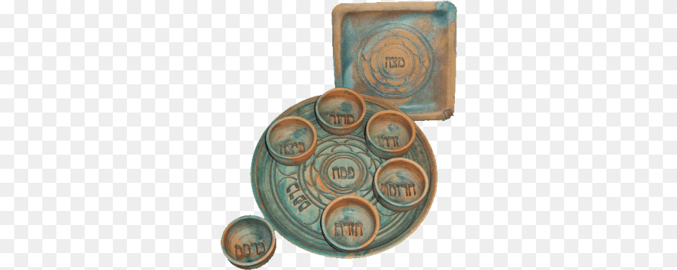Stone Patina Seder Set Stone Patina Seder Plate, Pottery, Bronze, Cup, Food Free Png