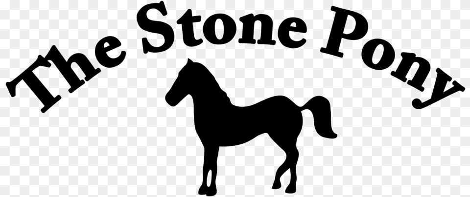 Stone Pony Logo, Gray Png Image