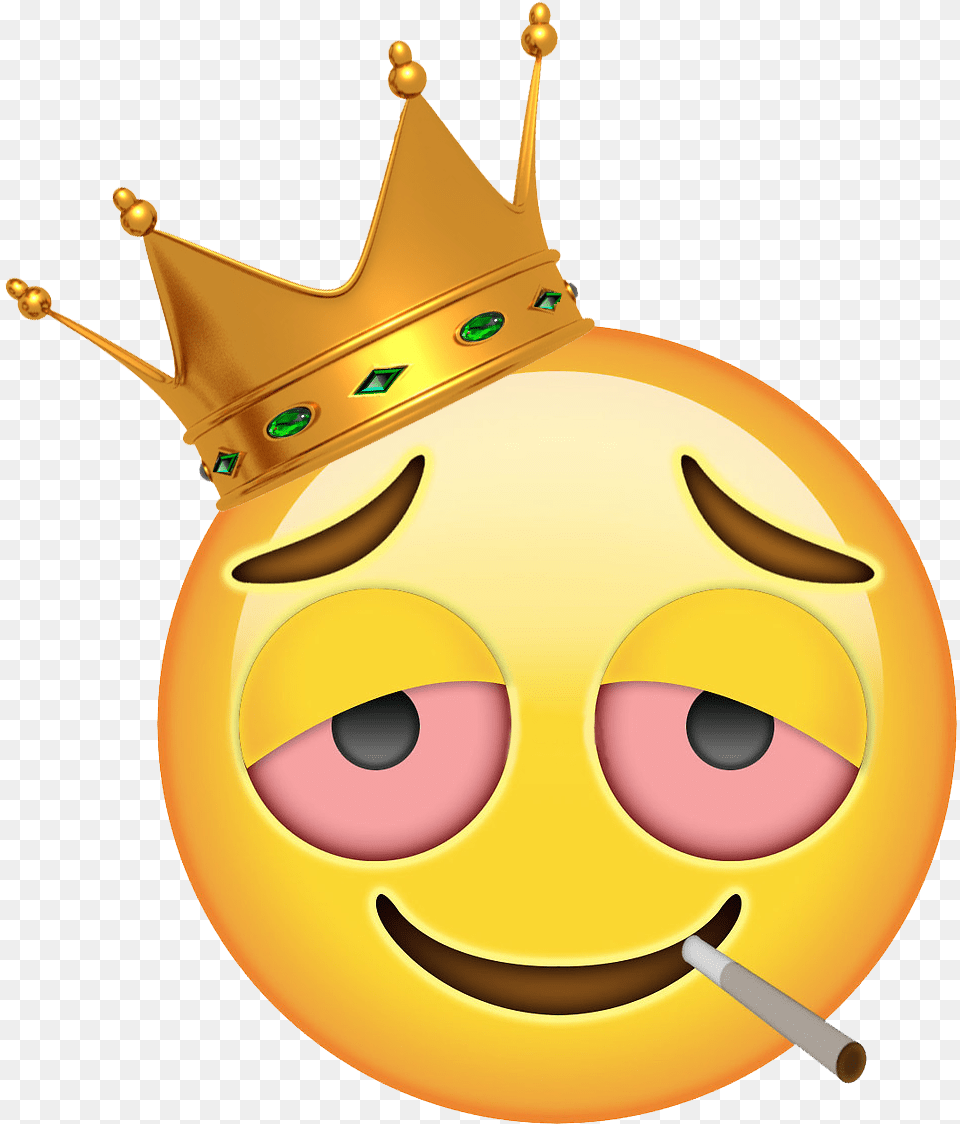 Stoned Emoji, Accessories, Jewelry, Crown Free Png Download