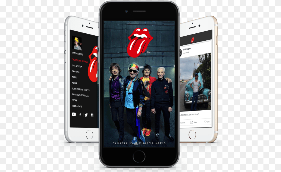 Stones Outnow 3phones Hr Copy Rolling Stones Exhibitionism App, Phone, Mobile Phone, Electronics, Iphone Png Image