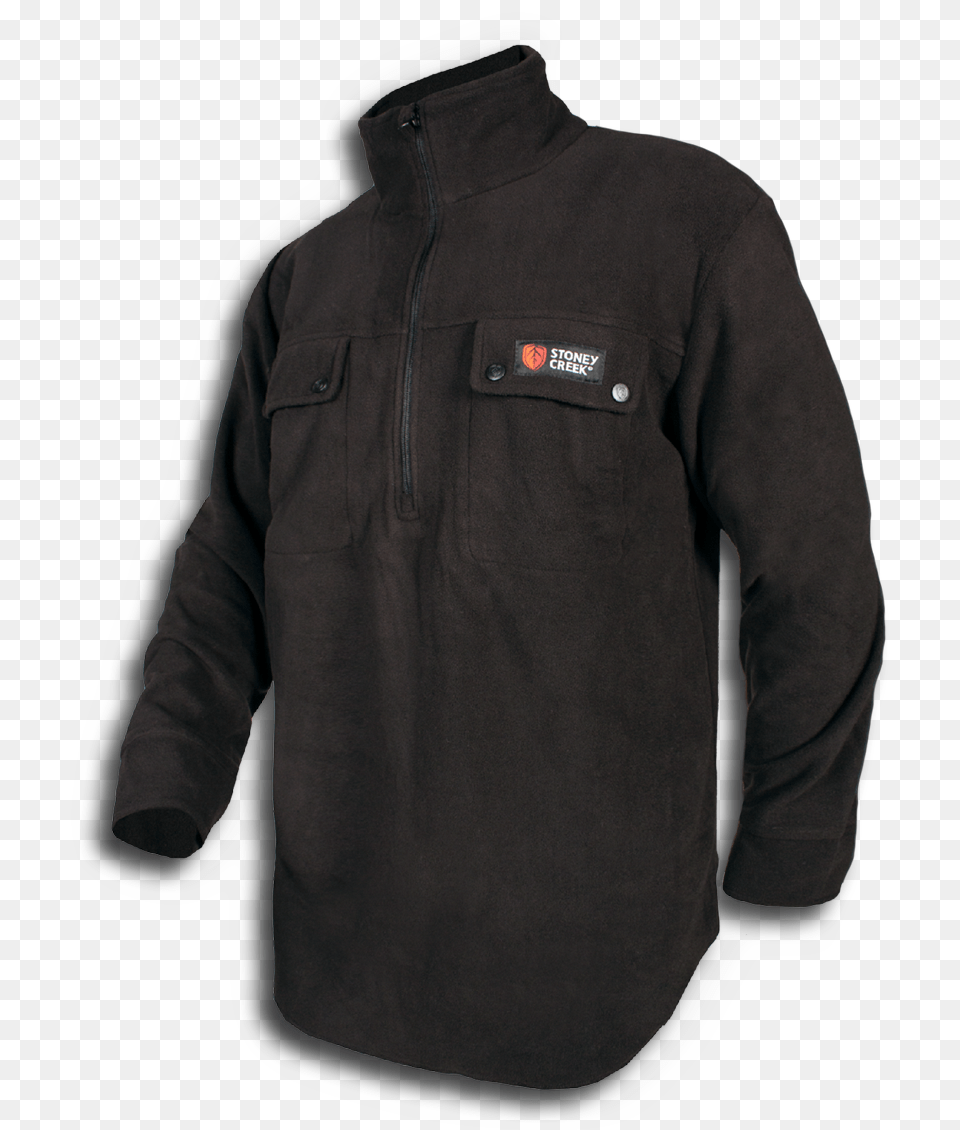 Stoney Creek Long Sleeve Bush Shirt Pocket 511 Job Shirt Black, Clothing, Coat, Fleece, Jacket Png