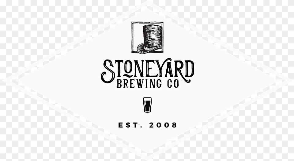 Stoneyard Brewing Company Established Label, Sign, Symbol, Blackboard Free Png