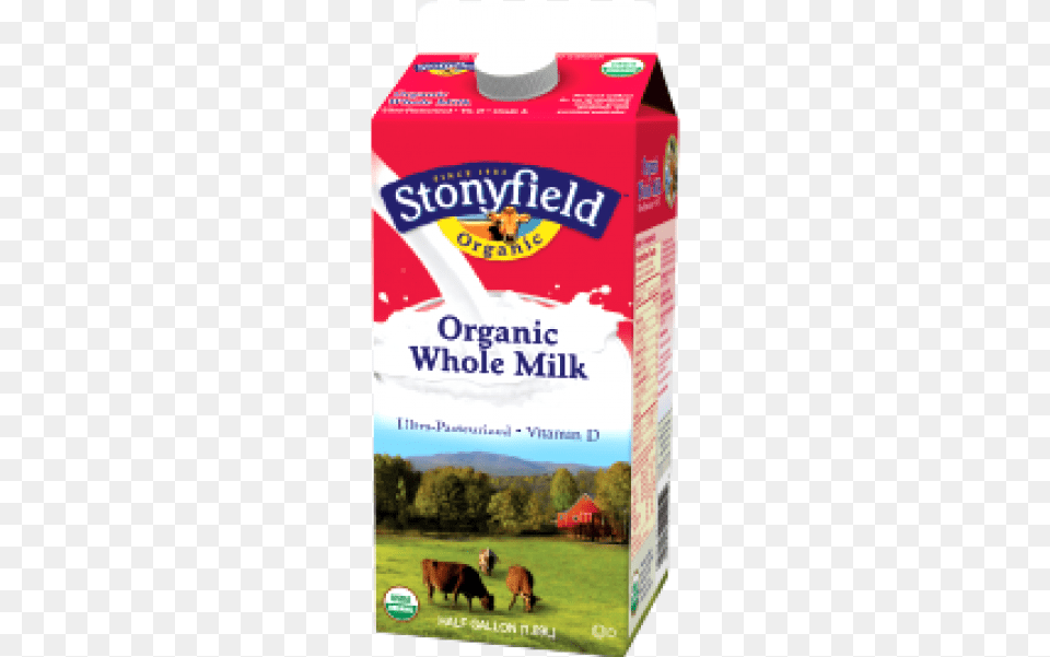 Stonyfield Whole Milk 12 Gal Stonyfield, Beverage, Animal, Cattle, Cow Png Image