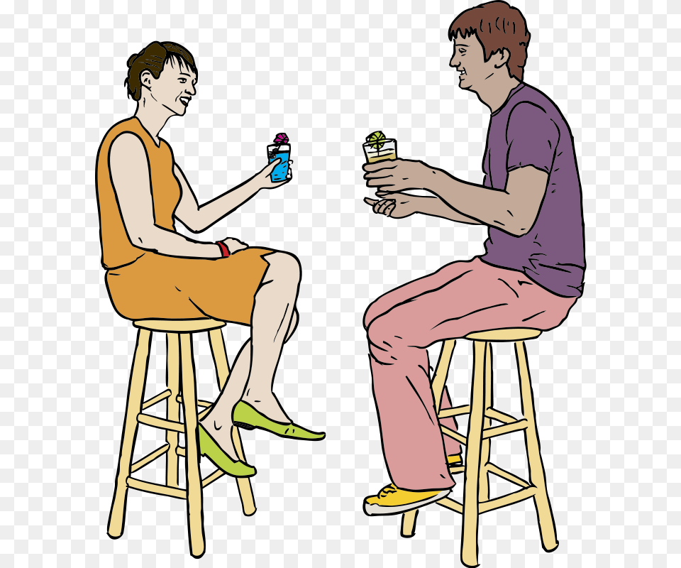 Stool Clip Art Download Go For A Drink Clipart, Adult, Sitting, Person, Man Png