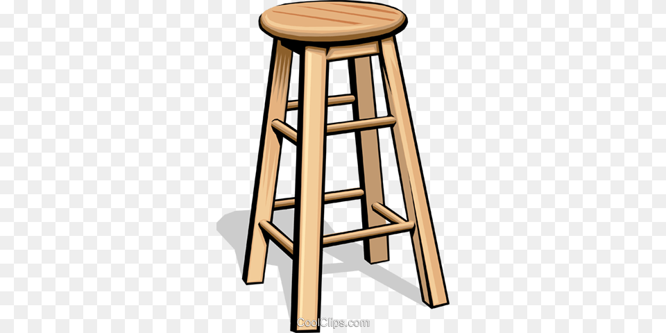 Stool Royalty Vector Clip Art Illustration, Bar Stool, Furniture, Crib, Infant Bed Free Png