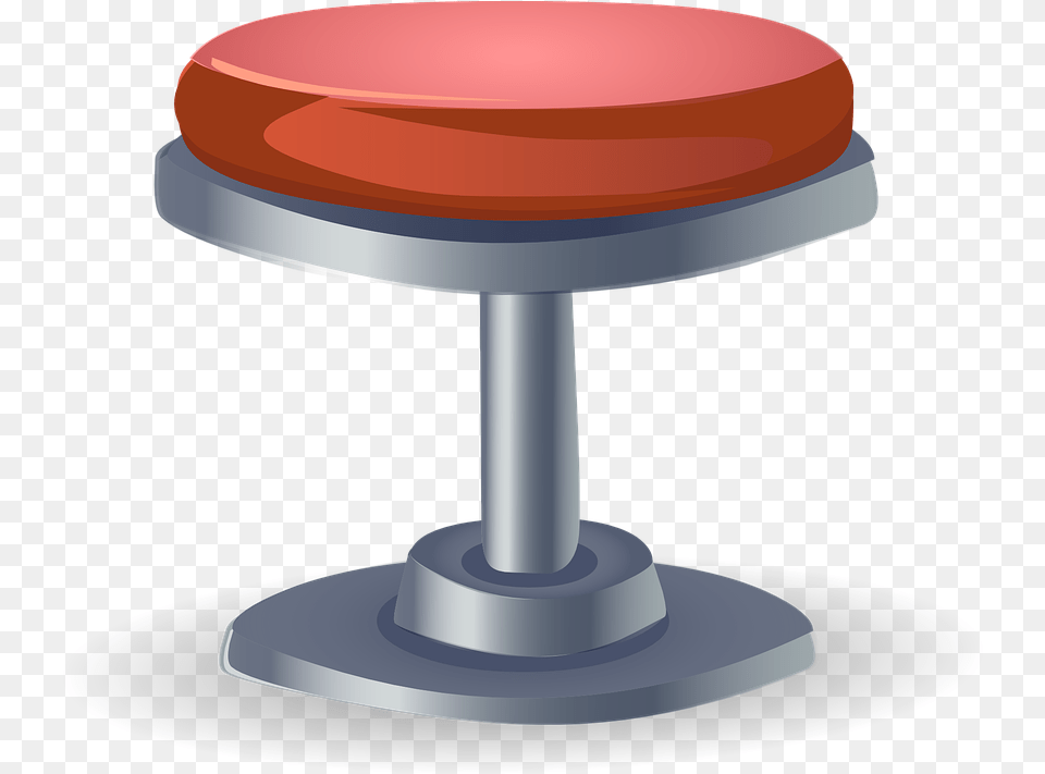 Stool Seat Seating Red Furniture Round Grey Bar Stool Clip Art, Bar Stool Free Png Download