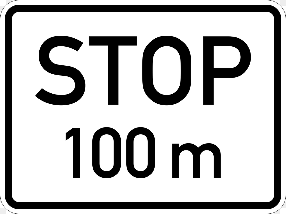 Stop 100 M Ahead Clipart, Sign, Symbol, Road Sign Png Image