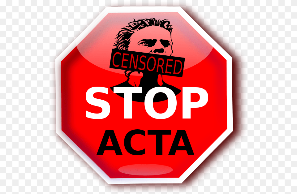 Stop Acta Stop Sign Clip Art, Symbol, Road Sign, Stopsign, Food Png Image