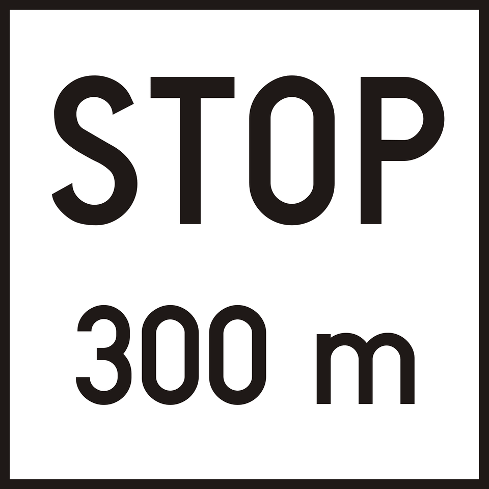 Stop Ahead Sign In Hungary Clipart, Symbol, Text, Number Free Png