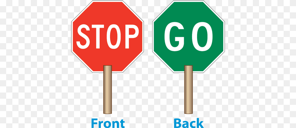 Stop And Go Signs, Road Sign, Sign, Symbol, Stopsign Free Png