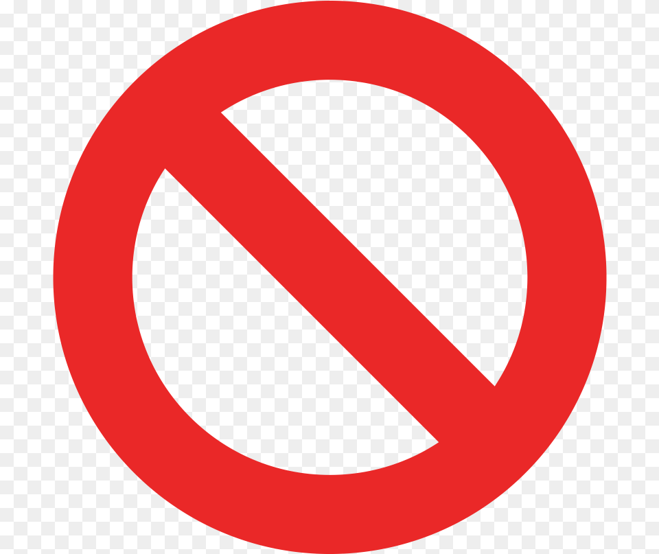 Stop Blocked Prohibited Icon Searchpng Ban Sign, Symbol, Road Sign, Disk Free Transparent Png