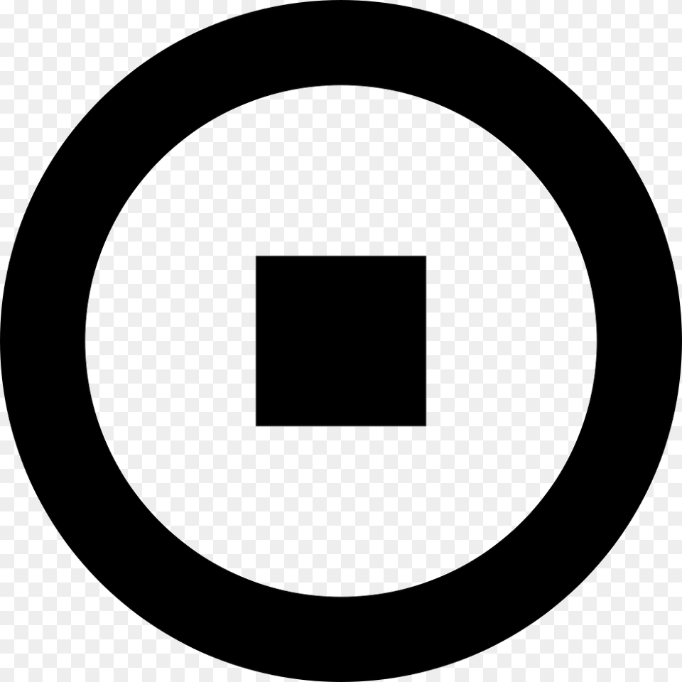 Stop Button Of Gross Circular Shape Icon Disk, Symbol Free Png Download