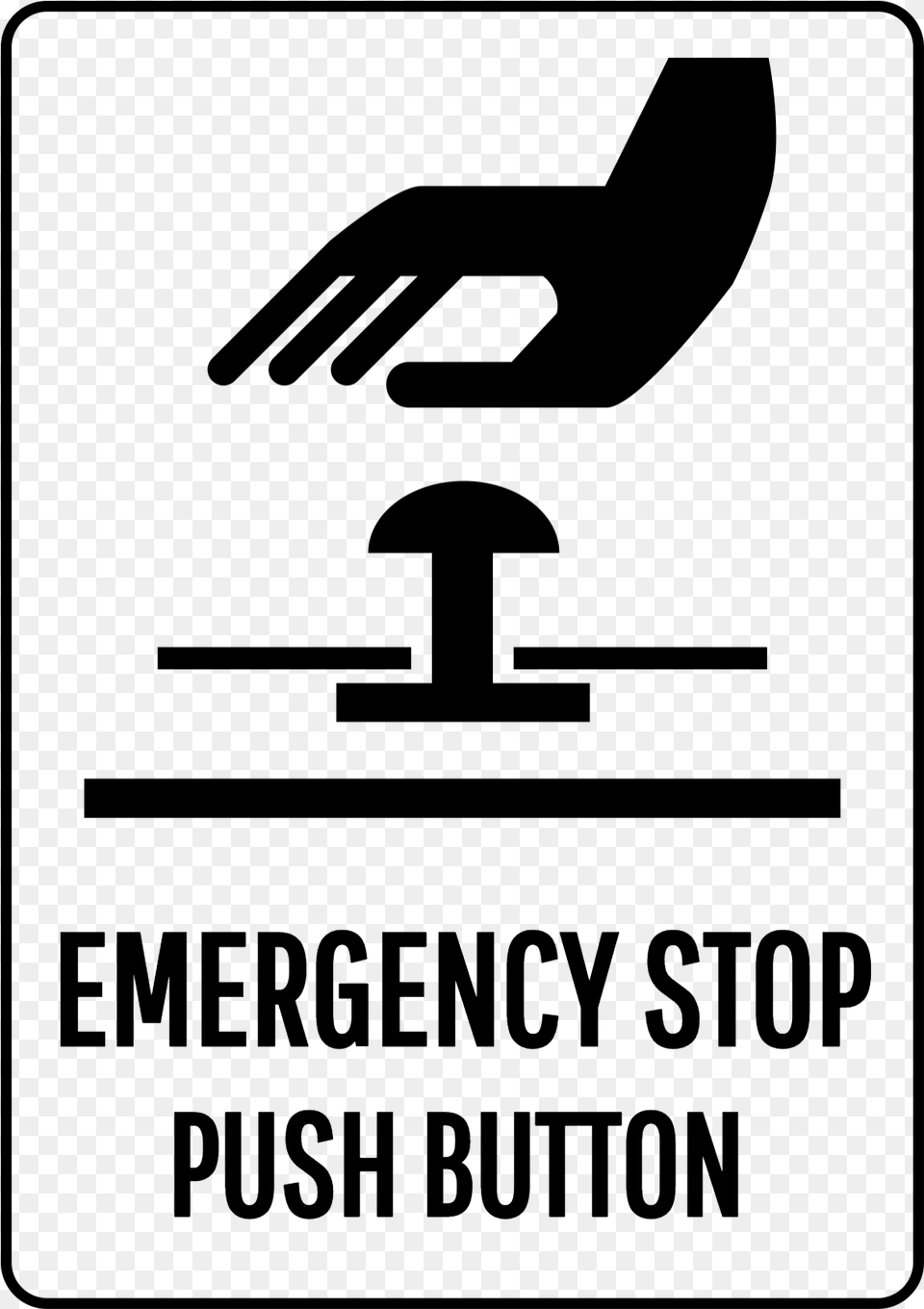 Stop Button Safety Sign Push Button, Gray Free Png Download