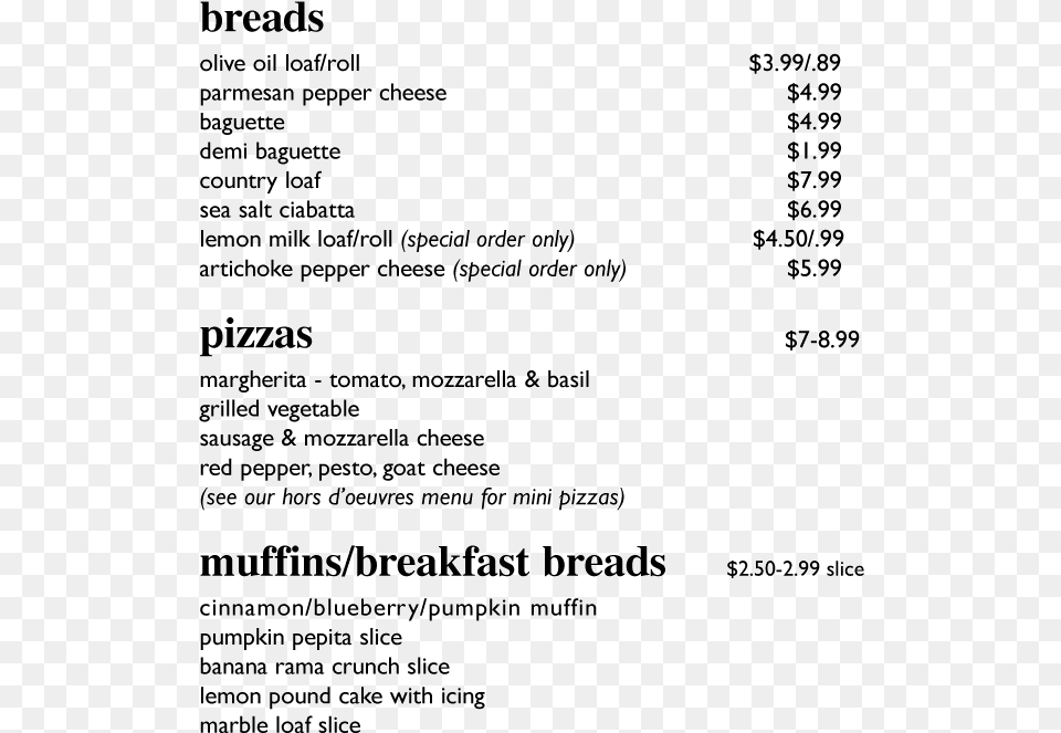 Stop By Convito39s Little Bakery Convito Cafe Amp Market, Text, Menu, Page Free Png