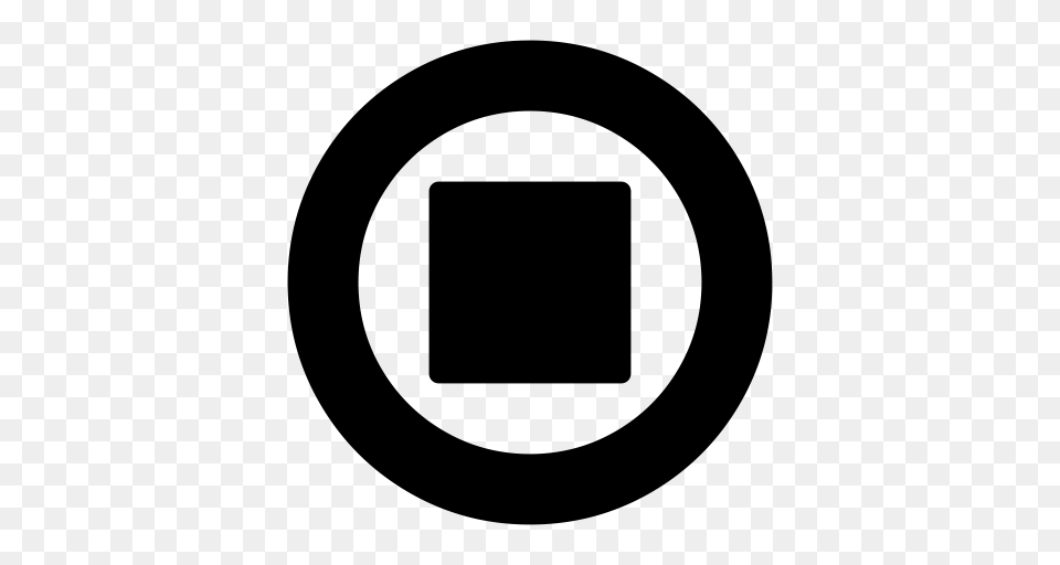 Stop Circle O Stop Stop Button Icon With And Vector Format, Gray Free Png Download