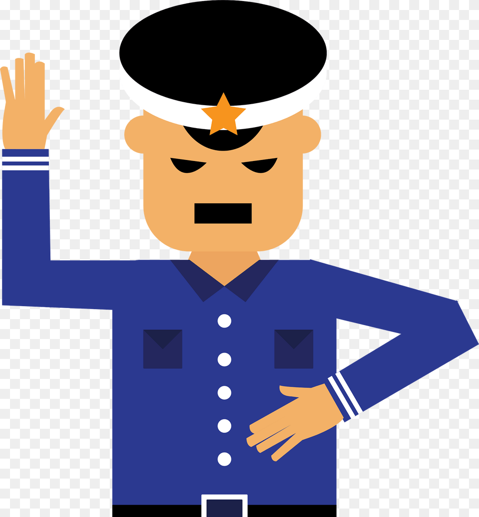 Stop Clipart, Captain, Person, Officer, Adult Free Png Download