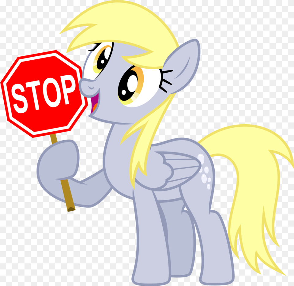 Stop Derpy Hooves Pony Rainbow Dash Applejack Yellow Derpy Hooves Flag, Sign, Symbol, Road Sign, Baby Png Image