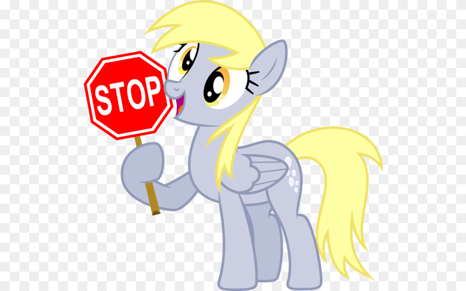 Stop Derpy Hooves Pony Rainbow Dash Applejack Yellow Stop Wash Your Hands Sign, Symbol, Road Sign, Animal, Bear Png Image