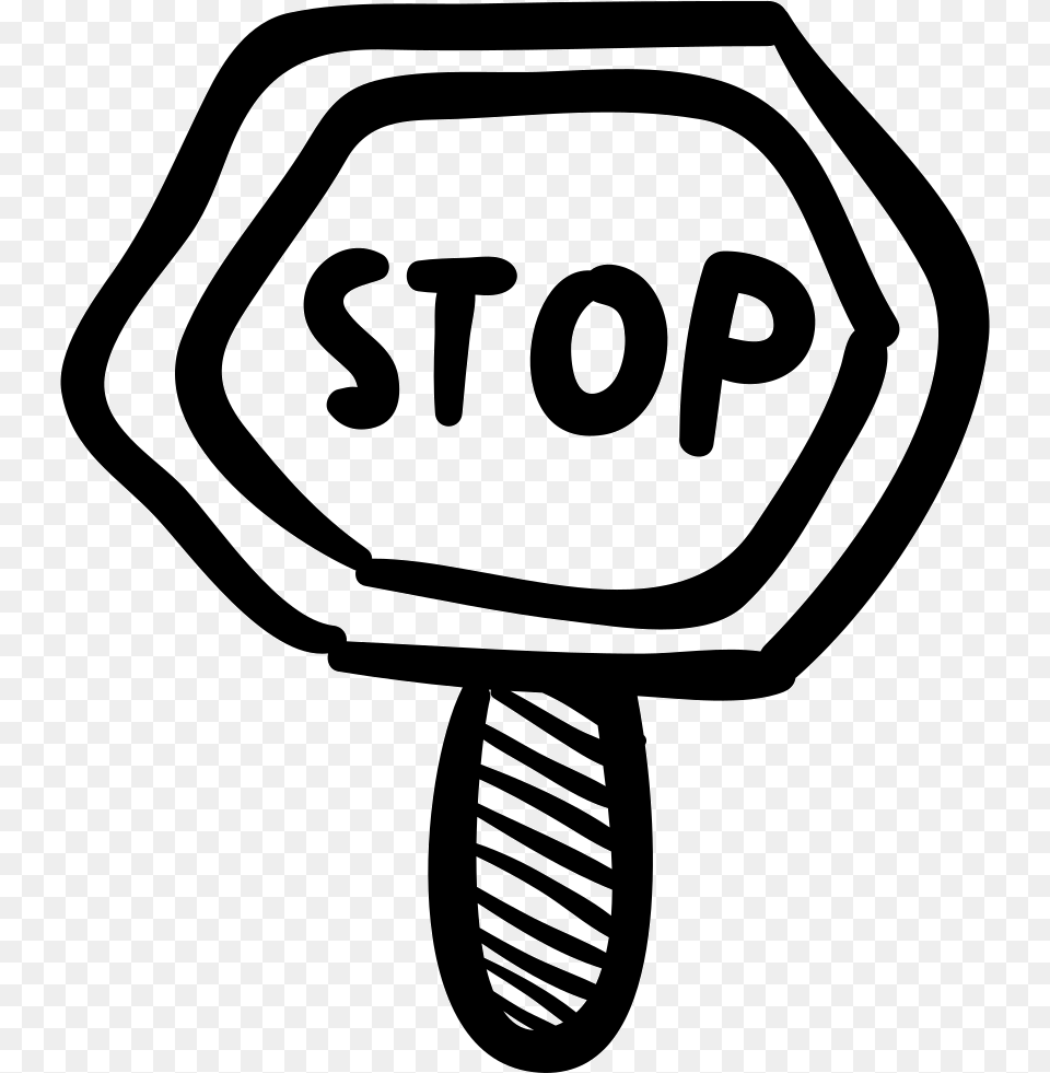 Stop Hand Drawn Signal Hand Drawn Stop Sign, Symbol, Road Sign, Stopsign, Smoke Pipe Free Png Download