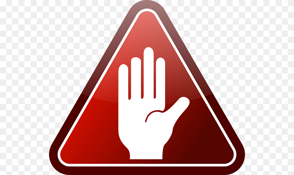 Stop Hand Sign Clip Art, Symbol, Road Sign Png Image