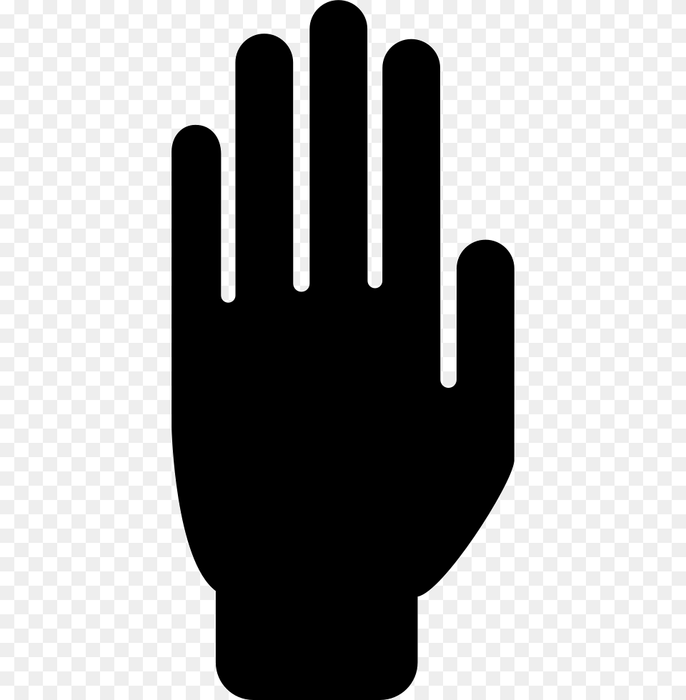 Stop Hand Silhouette Icon Free Download, Clothing, Glove, Baseball, Baseball Glove Png Image