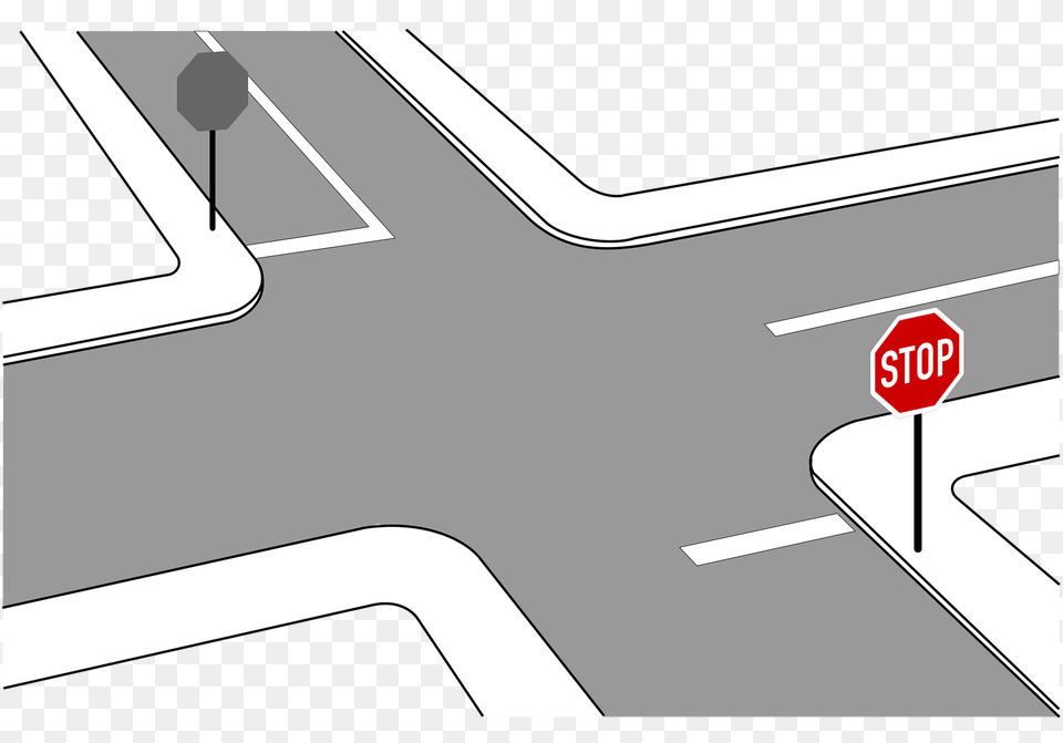 Stop Line Clipart, Intersection, Road, Sign, Symbol Free Transparent Png