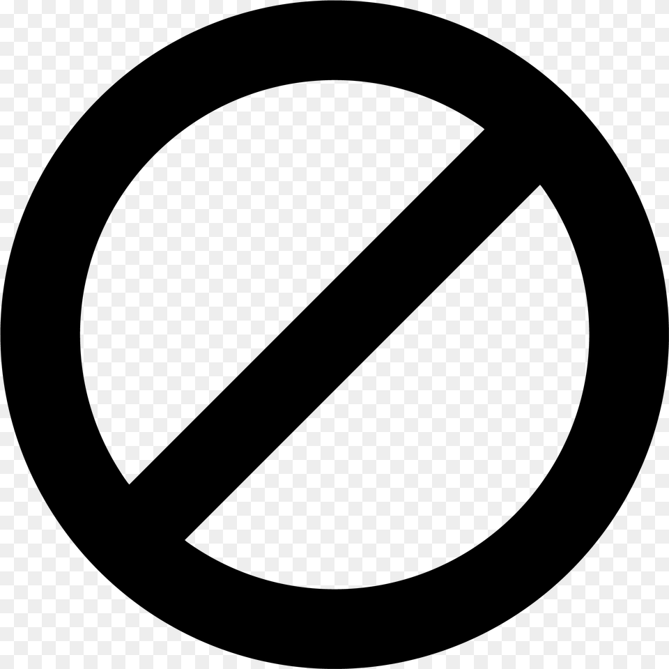 Stop Or Prohibition Sign, Gray Free Transparent Png