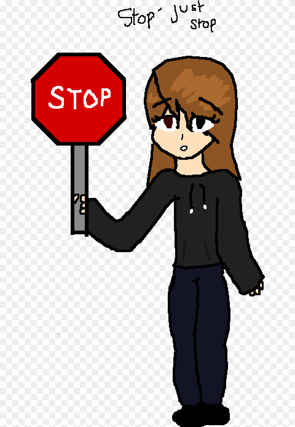 Stop Sign, Symbol, Person, Road Sign, Stopsign Free Png Download