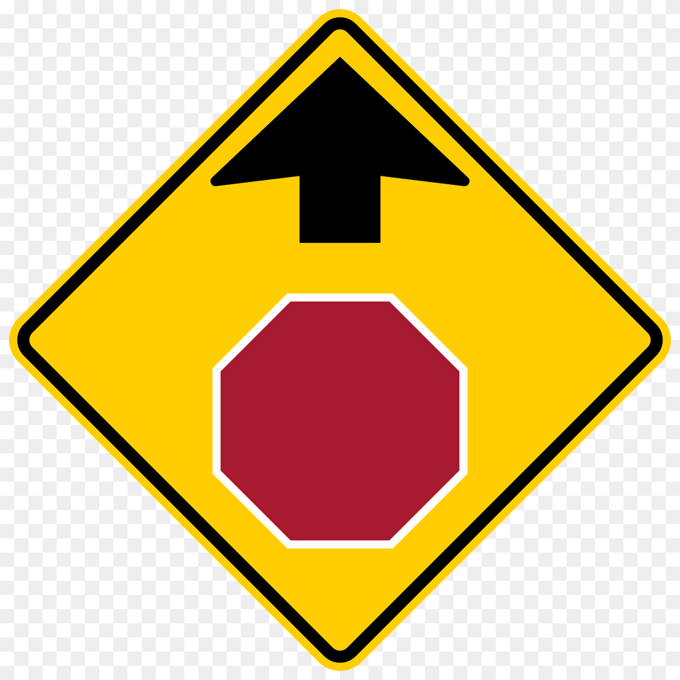 Stop Sign Ahead Sign In United States Clipart, Road Sign, Symbol Free Png