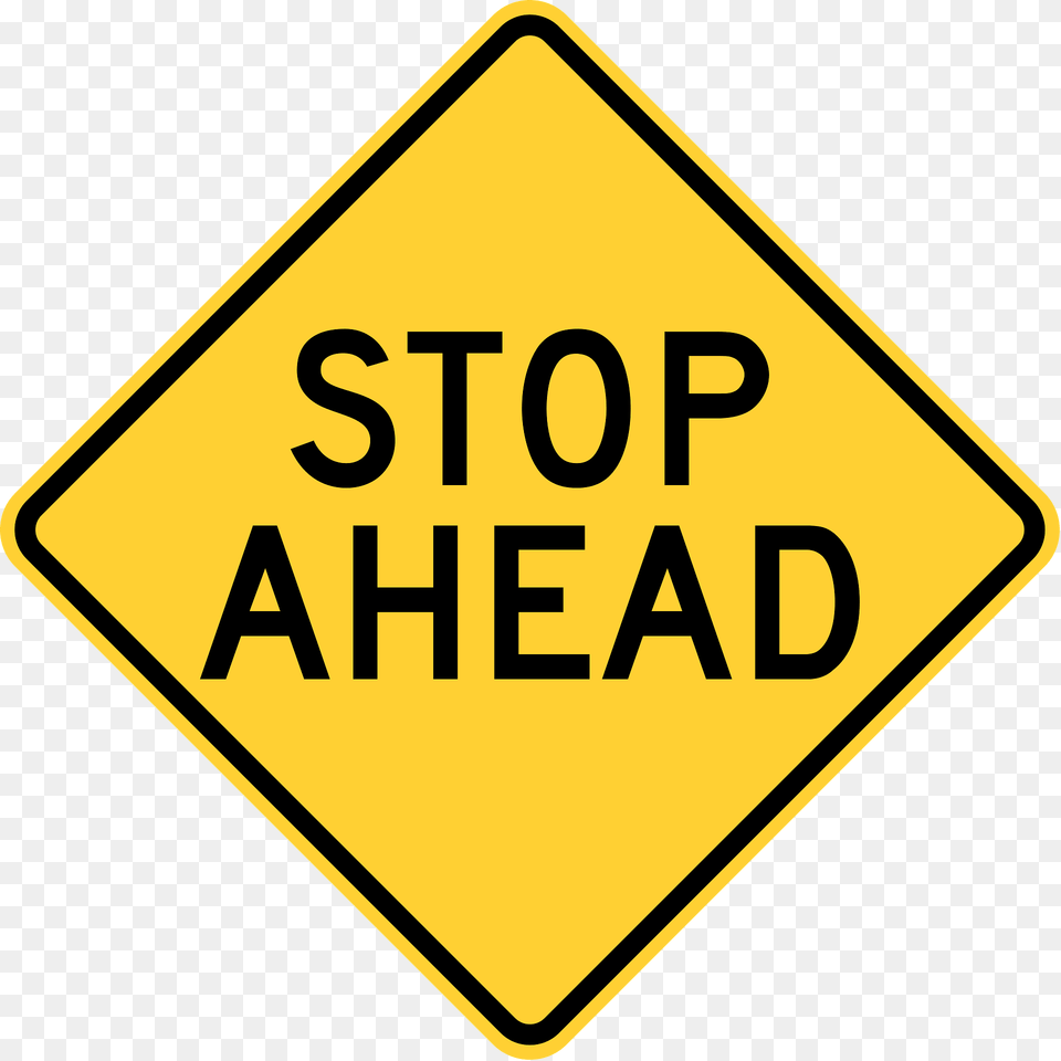 Stop Sign Ahead Sign In United States Clipart, Road Sign, Symbol Free Png