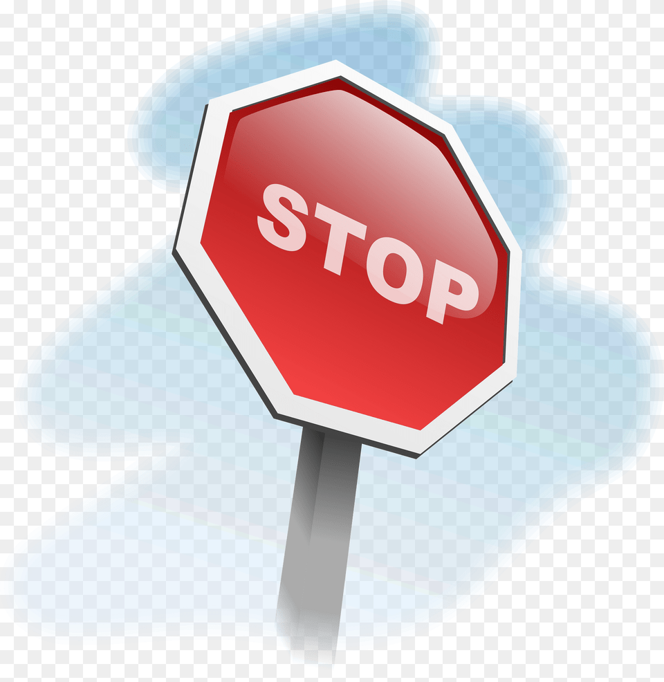 Stop Sign Angled 2 Clipart, Road Sign, Symbol, Stopsign Free Png