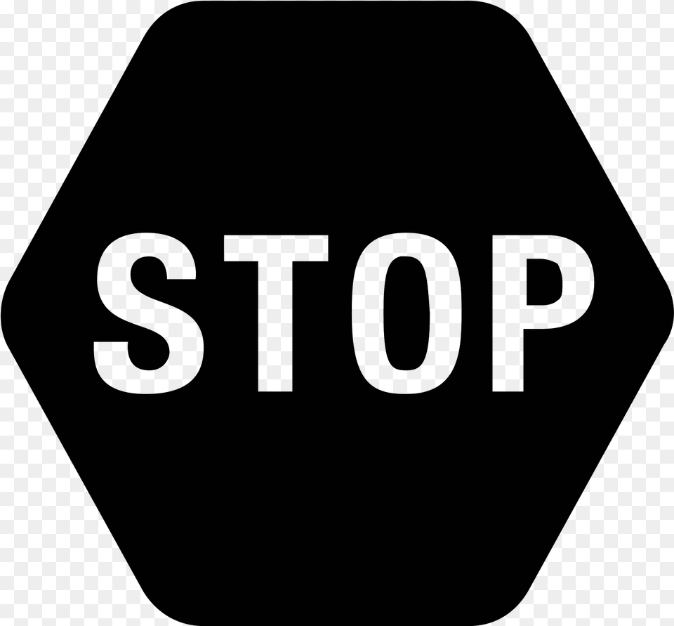 Stop Sign Icon White, Gray Free Png Download