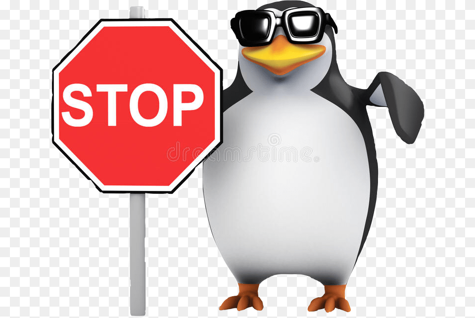Stop Sign Meme Heres The Penguin Stop Sign Meme As Hohenzollernhaus, Symbol, Sunglasses, Road Sign, Accessories Free Png Download
