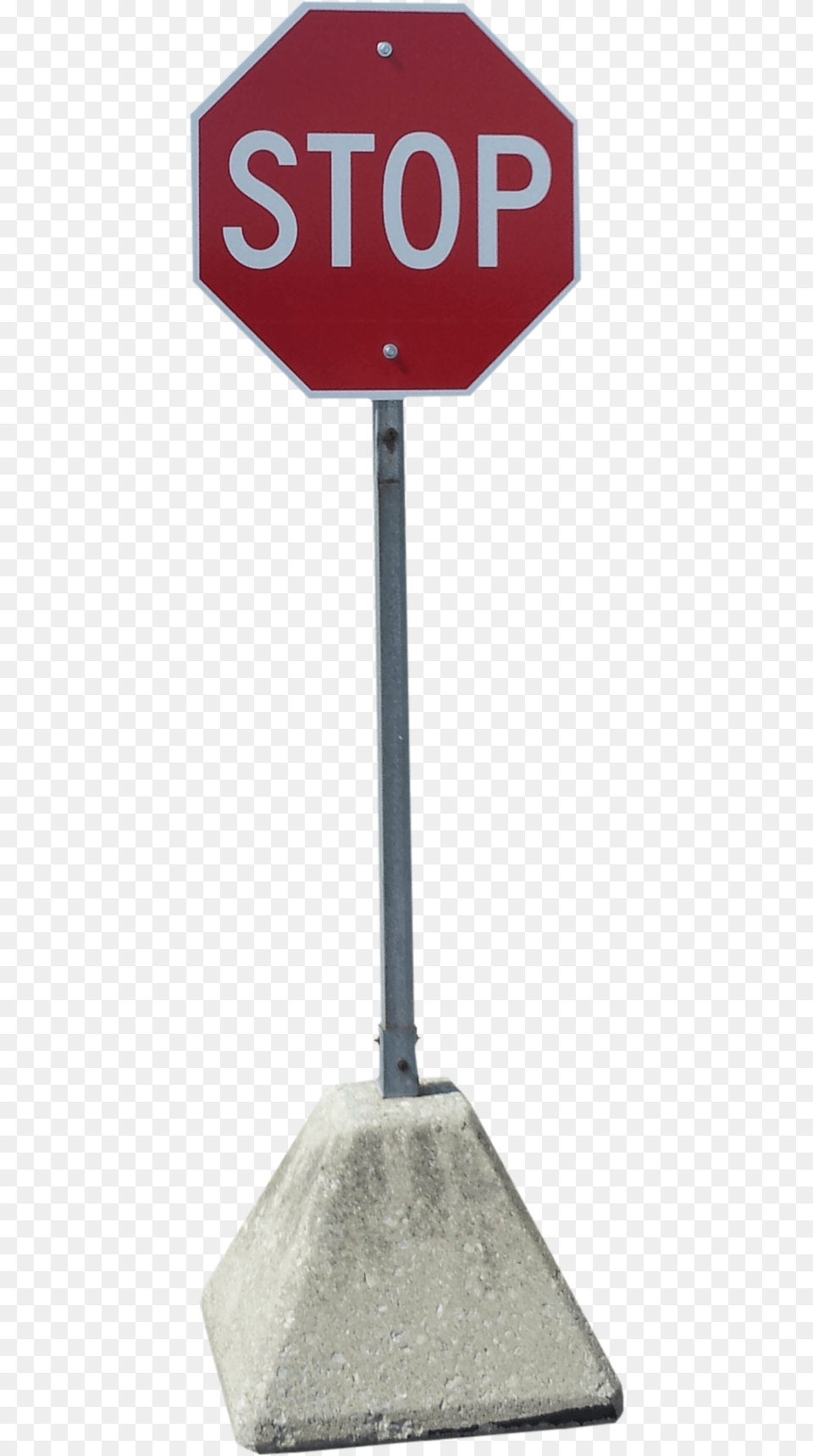 Stop Sign With Concrete Base, Road Sign, Symbol, Adult, Male Png